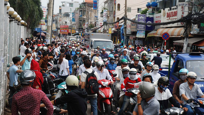 Kẹt xe thường xuyên đang là nỗi ám ảnh của người dân TPHCM. Ảnh: PV