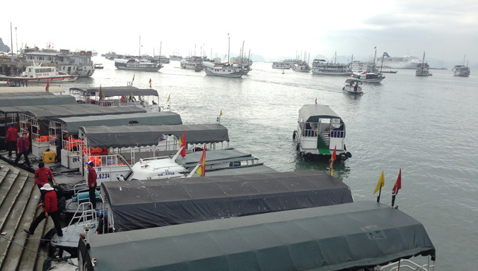 Dù tàu du lịch không vào cảng mà dùng tender chuyển tải khách ra nhưng vẫn được Cảng vụ đường thủy nội địa Quảng Ninh cấp phép rời bến.