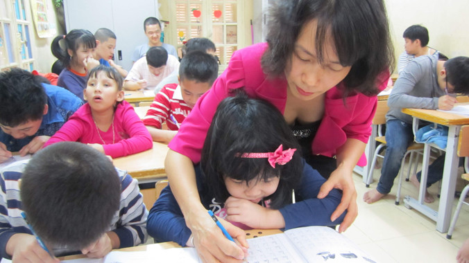 Cô Đặng Thị Bích Thảo kiên trì, tận tụy với học trò