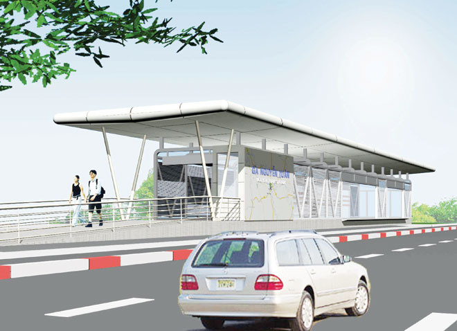 Phối cảnh nhà chờ Nguyễn Tuân