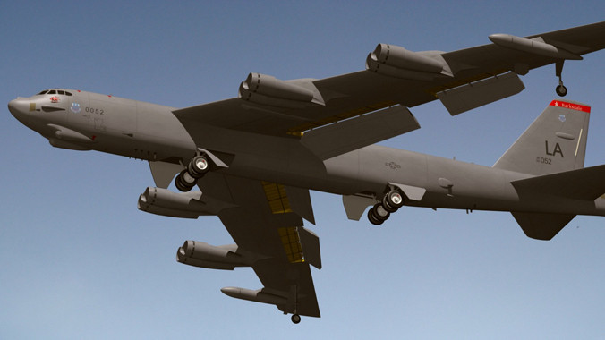 “Pháo đài bay” B-52 của Mỹ tuần tra ở biển Đông. Ảnh: US Navy