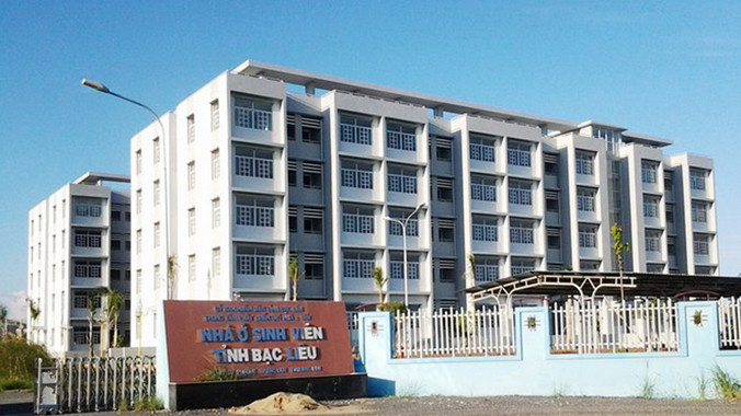 Khu nhà ở sinh viên tỉnh Bạc Liêu sức chứa 1.200 người, mới có 6 sinh viên ở. Ảnh: Ngọc Duyên