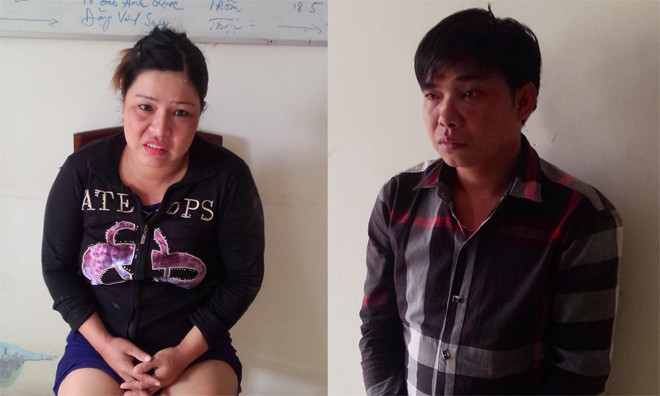 Hai anh em Mai và Nam tại cơ quan điều tra. Ảnh CA cung cấp