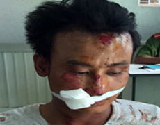 Giáp tại cơ quan điều tra. Ảnh: N.Triều.