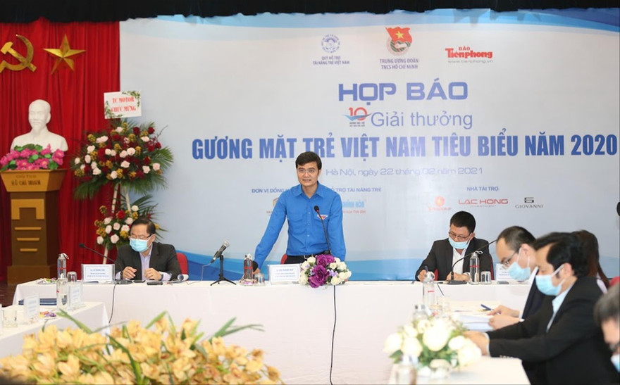 Anh Bùi Quang Huy, Ủy viên dự khuyết T.Ư Đảng, Bí thư Thường trực T.Ư Đoàn phát biểu tại cuộc họp báo ngày 22/2ẢNH: NHƯ Ý 