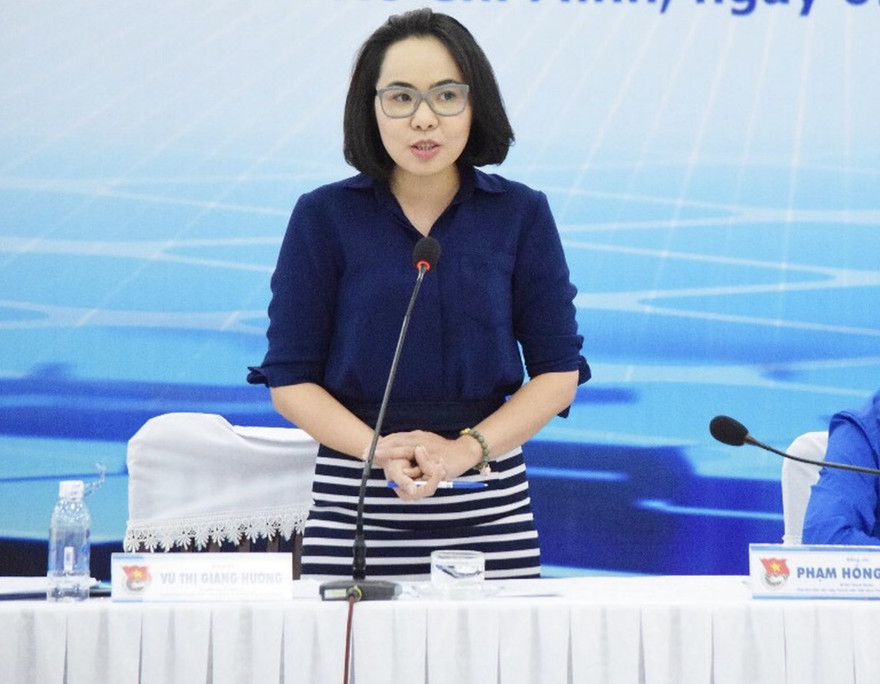 (Chị Vũ Thị Giáng Hương, Trưởng Ban Thanh niên Công nhân và Đô thị, T.Ư Đoàn) 