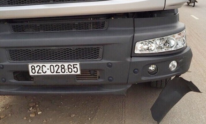 Tài xế xe tải gây ra tai nạn chết người rồi bỏ trốn. Ảnh: H.B.