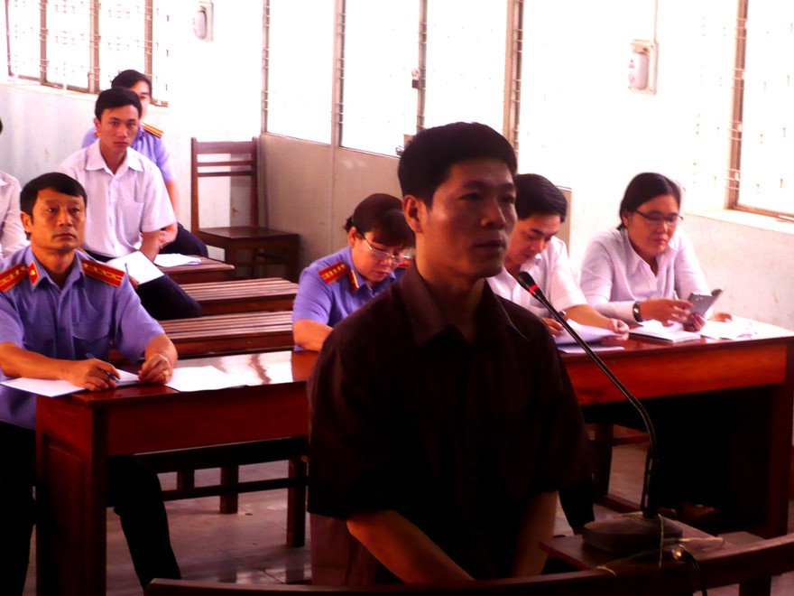 Bị cáo Hùng tại tòa