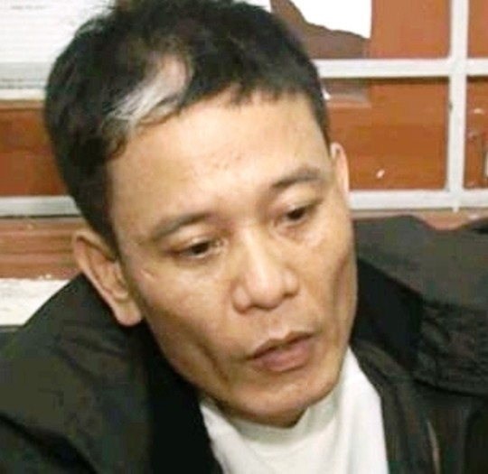 Trương Ngọc Dương tại cơ quan công an.