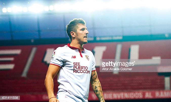 Chân sút Jovetic chấm dứt mạch bất bại của Real Madrid ở con số 40. Ảnh: GETTY IMAGES