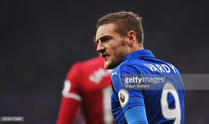 Jamie Vardy tịt ngòi ở 18/21 trận mùa này ở giải Ngoại hạng. Ảnh: Getty Images