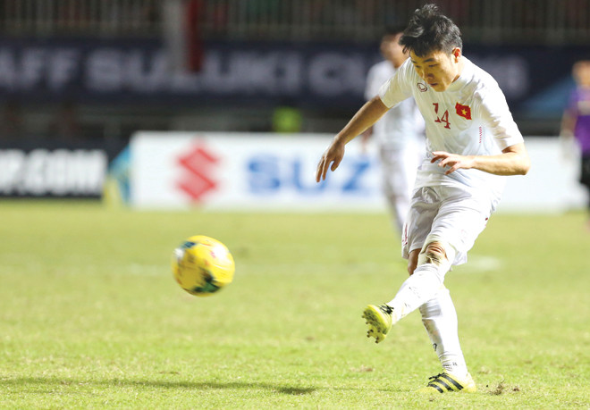 Ngoài màn trình diễn khá ấn tượng trong màu áo ĐTQG ở loạt trận giao hữu và vòng bảng AFF Cup, Xuân Trường có rất ít cơ hội thể hiện mình trong màu áo CLB Incheon United. Ảnh: VSI