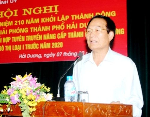 Ông Phạm Thế Tập, Bí thư Thành ủy Hải Dương. Ảnh: Báo HD