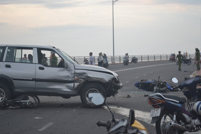 Hiện trường vụ tai nạn. Ảnh: Lao Động