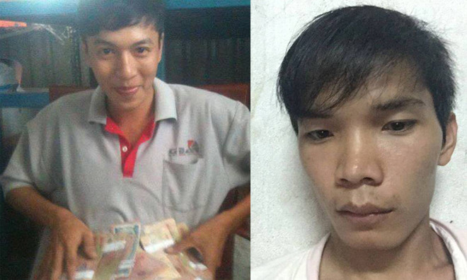 Nghi phạm Nguyễn Hải Dương và Vũ Văn Tiến bị bắt giữ.