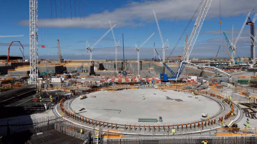 Công trường xây dựng nhà máy điện hạt nhân Hinkley Point C. Ảnh: Getty