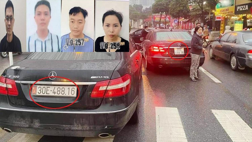 Hai ô tô Mercedes trùng biển số và các đối tượng làm giả giấy tờ