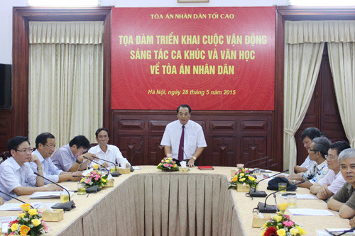 Tòa án nhân dân tối cao phát động Cuộc vận động sáng tác ca khúc và văn học về TAND.