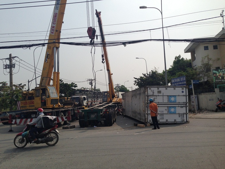 Hiện trường vụ tai nạn.