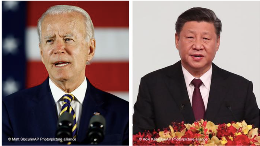 Tổng thống Mỹ Joe Biden (trái) và Chủ tịch Trung Quốc Tập Cận Bình. Ảnh: AP