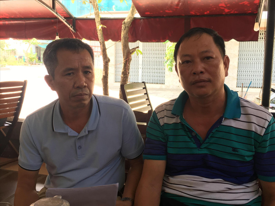 Ông Vũ Văn Phương và Nguyễn Thiên Phương 2 thuyền viên tàu Côn Đảo 10