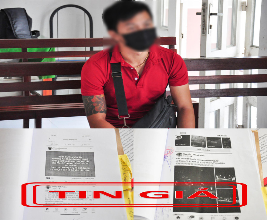 Công an TP Cần Thơ xử phạt hành chính ông N.T. P 10 triệu đồng Ảnh: CA TPCT 