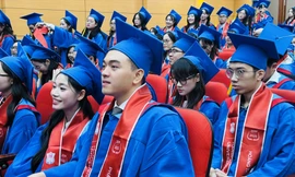 Sinh viên Trường ĐH Y Hà Nội trong lễ tốt nghiệp năm 2025 vừa qua Ảnh: NGHIÊM HUÊ