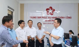 Chủ tịch UBND tỉnh Quảng Ngãi Nguyễn Hoàng Giang kiểm tra công tác vận hành chính quyền 2 cấp ở xã An Phú