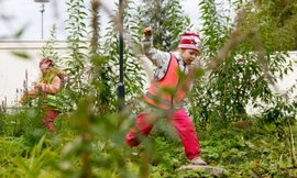 Học sinh vui chơi tại trường mẫu giáo Humpula