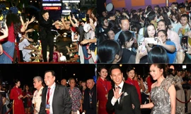 Các nghệ sĩ được săn đón trong bầu không khí lễ hội