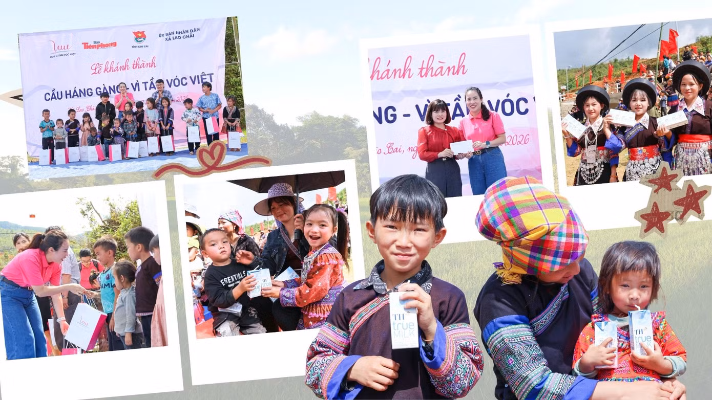 Nhịp cầu sẽ góp phần mang đến những cơ hội mới như nụ cười của các em nhỏ ngày khánh thành