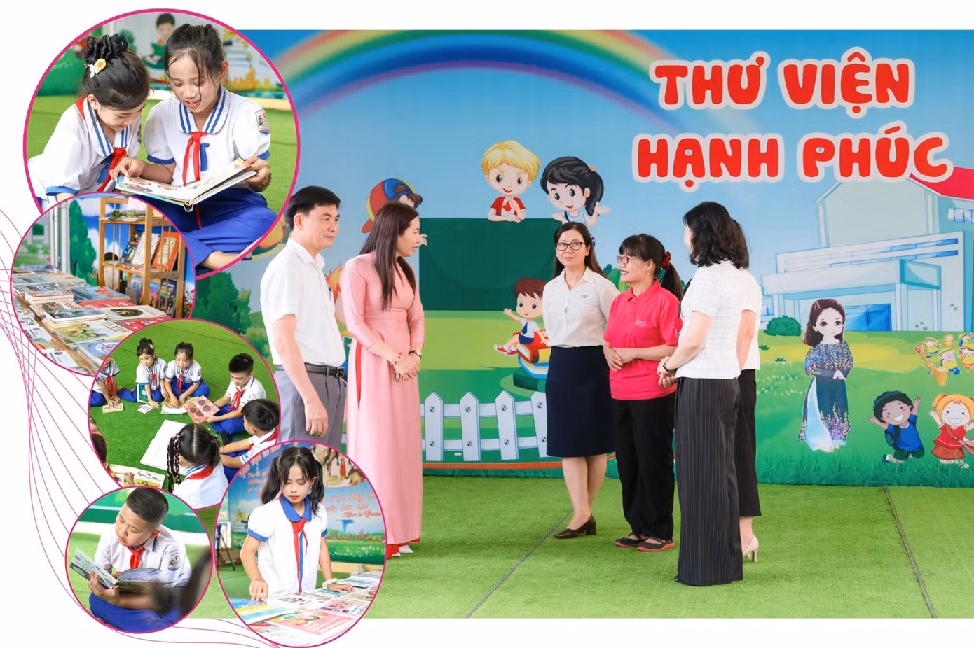 Thư viện cùng hàng trăm đầu sách mới được trao tặng với mong muốn góp phần nuôi dưỡng niềm yêu sách trong các em học sinh.