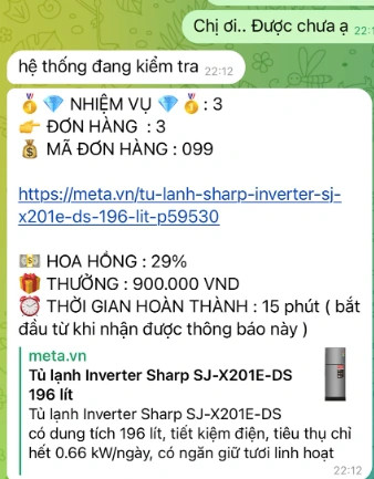 Nữ công nhân bị lừa đảo qua mạng (Ảnh: NVCC).