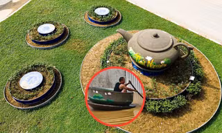 Cận cảnh vị trí 3 chén trà 'lạc trôi' trong đợt mưa lũ gây sốt mạng xã hội Thái Nguyên