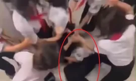 Xôn xao clip nữ sinh bị nhóm bạn vây đánh trong nhà vệ sinh trường học ở TPHCM