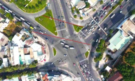 Cận cảnh vị trí đầu tiên trên quốc lộ 13 được chọn làm hầm chui nghìn tỉ