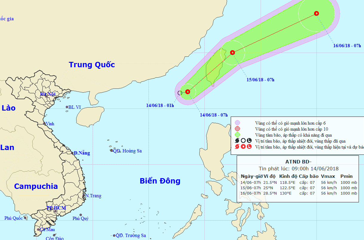 Áp thấp nhiệt đới hình thành phía bắc biển Đông