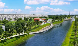 Van Phuc City đẹp lung linh trước giờ khởi tranh Giải Tiền Phong Half Marathon 