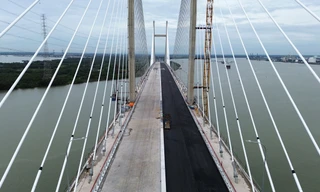 Lộ diện cầu 2.800 tỷ trên cao tốc Bến Lức - Long Thành sắp về đích