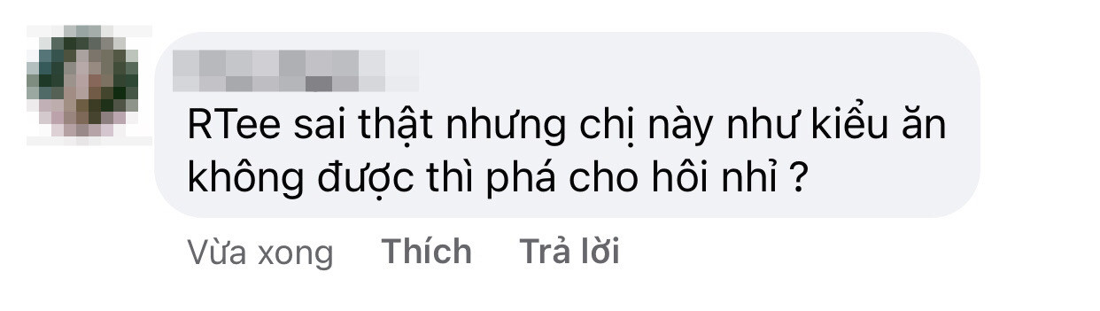 Tuy nhiên một số khác không đồng ý trước hành động "phốt" người yêu cũ Hết bị tố lăng nhăng, R.Tee lại bị lộ tin nhắn nói xấu Wowy, Ricky Star ở “Rap Việt“? ảnh 7