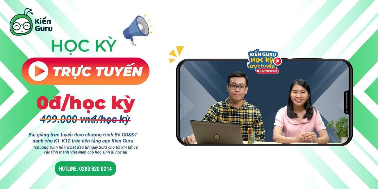 “Học kỳ trực tuyến” được áp dụng cho các môn học bao gồm Toán học, Ngữ văn, tiếng Anh, Vật lý, Hoá học, Sinh học, Lịch sử, Địa lý, Giáo dục công dân đối với bậc Trung học. Ảnh: Kiến Guru “Học kỳ trực tuyến” cùng teen đi qua mùa COVID-19 ảnh 1