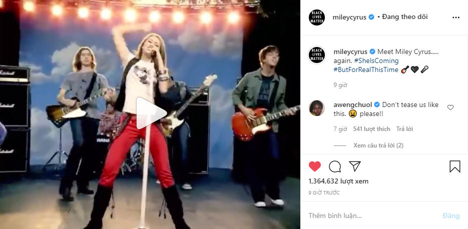 Trước đó cô nàng thả một đống "hint" cho sự trở lại của mình Xem cách Miley Cyrus quậy tung cả thế giới trong single mới "Midnight Sky" kìa! ảnh 1