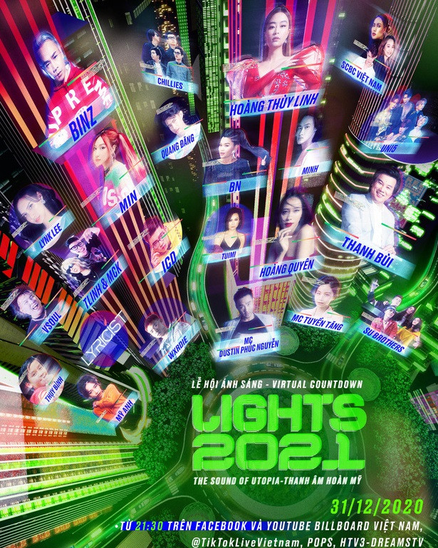 Đêm nhạc Countdown Lights luôn được người hâm mộ mong chờ. “Cuộc đua” đêm nhạc Countdown 2021 ở các vùng miền: Nổi bật từ sân khấu đến khách mời ảnh 3