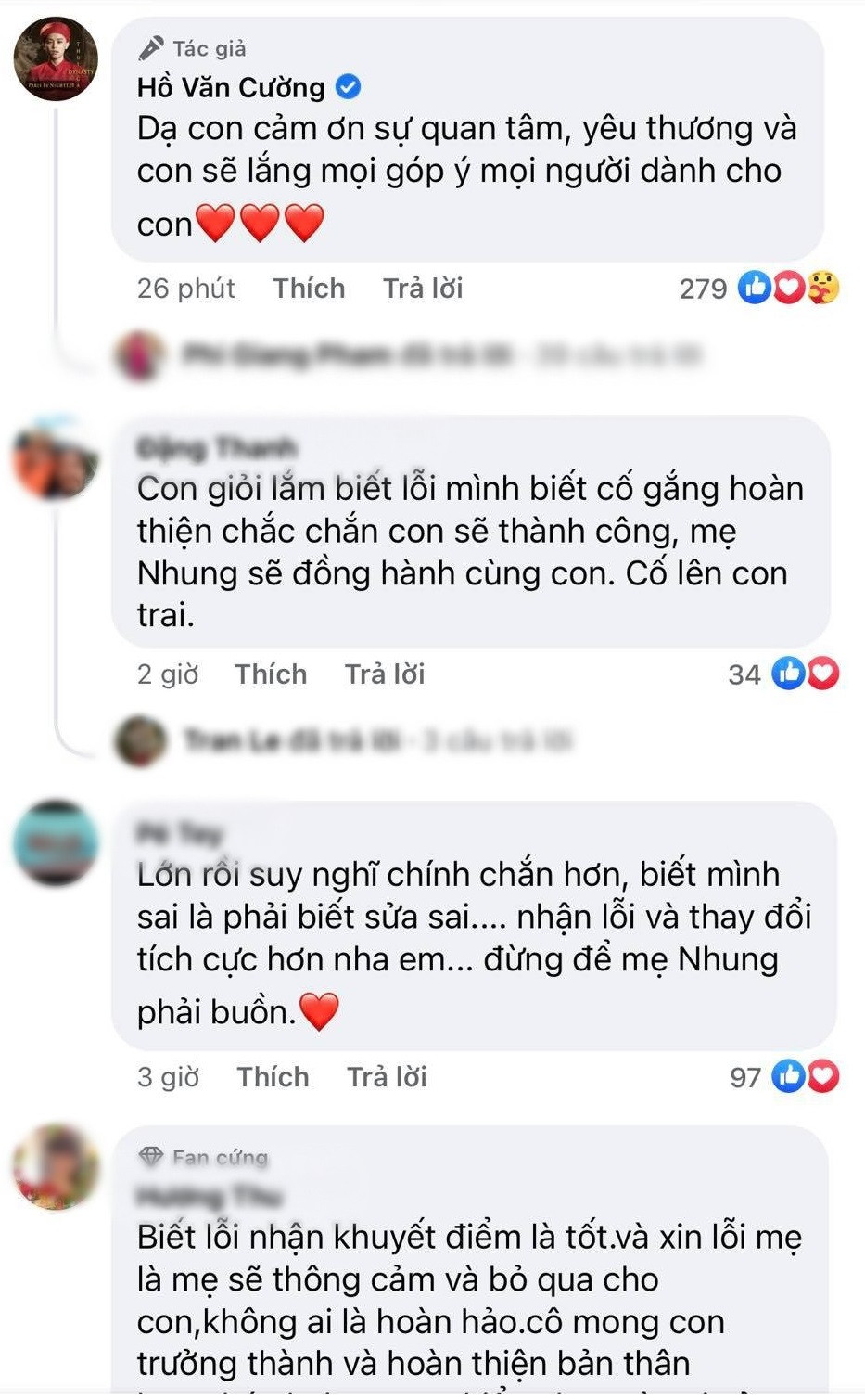 Bài viết của Hồ Văn Cường lấy lại được thiện cảm của người hâm mộ. Hồ Văn Cường xin lỗi Phi Nhung, khẳng định không mắc bệnh ngôi sao như mẹ nuôi nghĩ ảnh 2