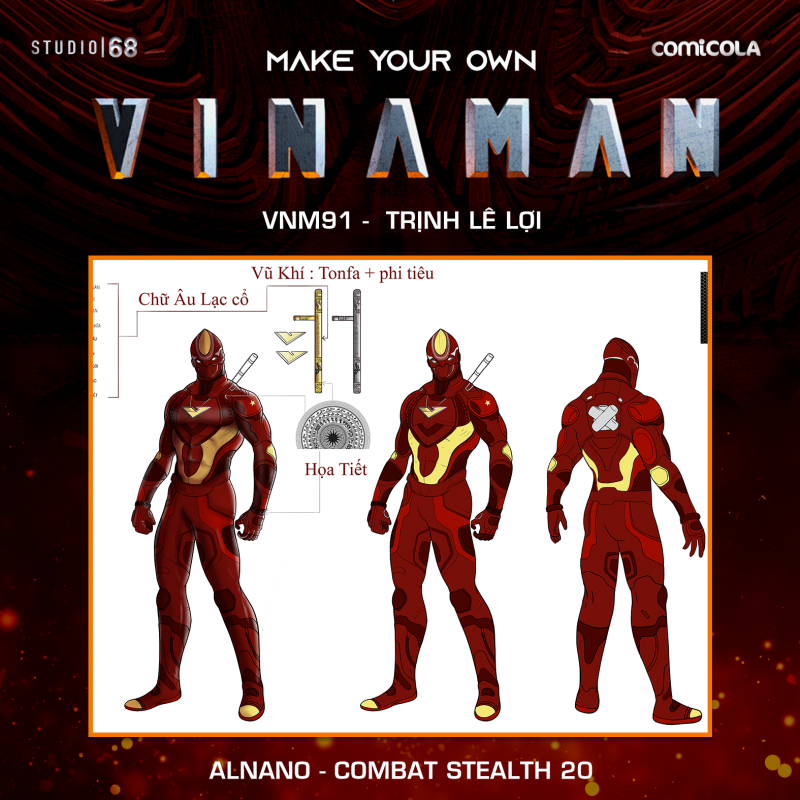 Top 25 thiết kế trang phục siêu anh hùng VINAMAN, thế này gia nhập Avengers cũng được nhỉ! ảnh 24