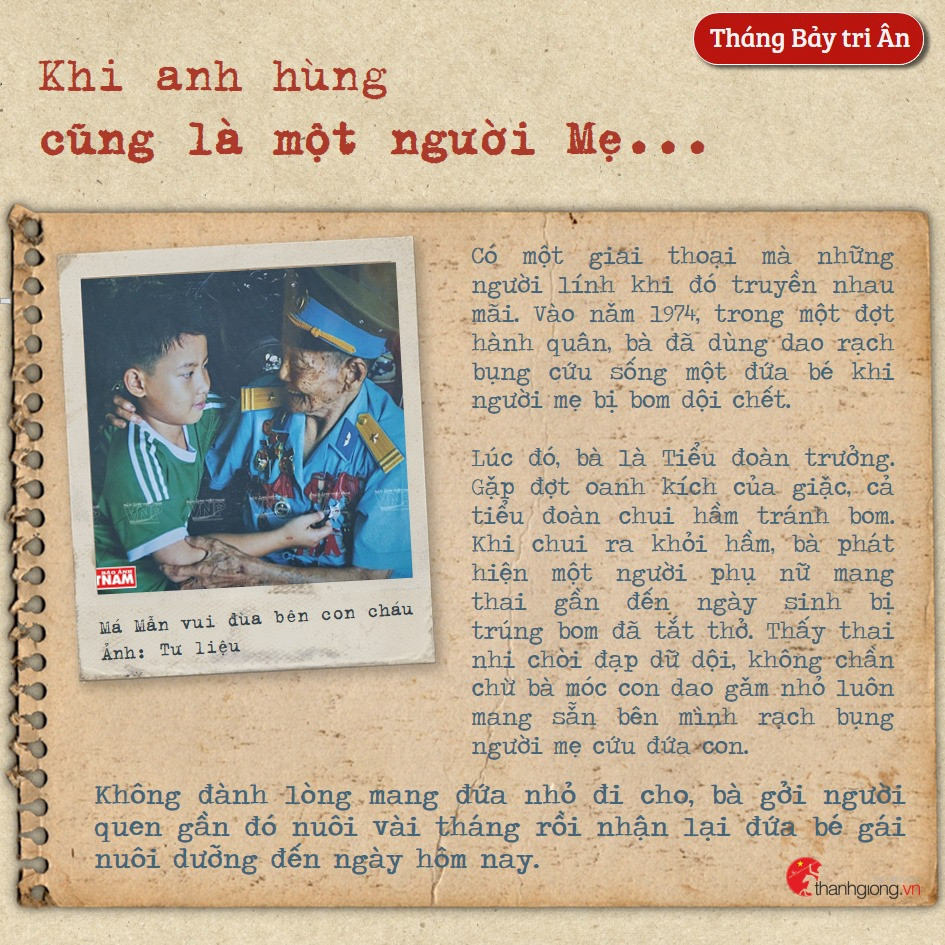 Khi Anh hùng cũng là một người mẹ. Tháng Bảy tri ân: Cô gái năm xưa giả trai đi đánh giặc nay là Mẹ Việt Nam Anh hùng ảnh 6