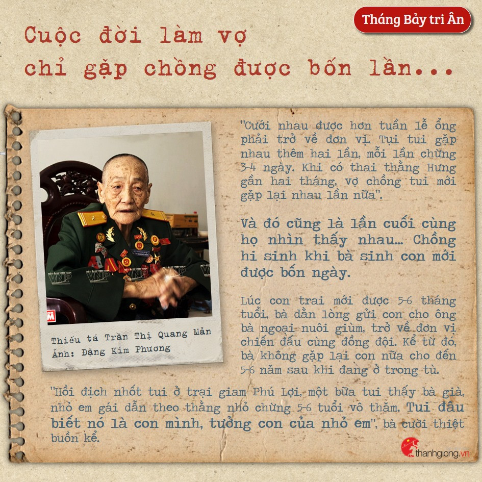 Cuộc đời làm vợ bà gặp được chồng có bốn lần. Tháng Bảy tri ân: Cô gái năm xưa giả trai đi đánh giặc nay là Mẹ Việt Nam Anh hùng ảnh 4