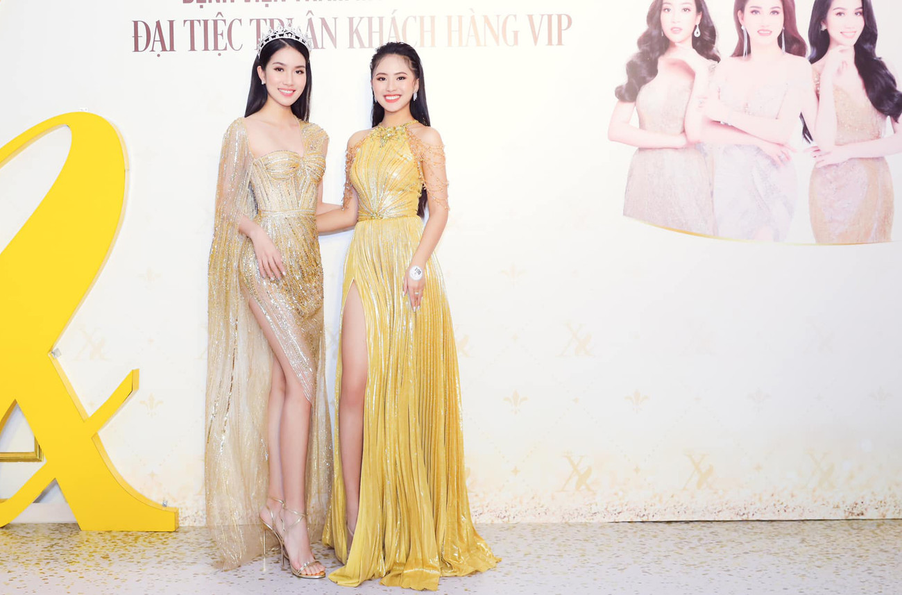 Người đẹp Thể thao Phù Bảo Nghi diện váy xẻ táo bạo, Lương Thùy Linh quấn khăn làm váy ảnh 6