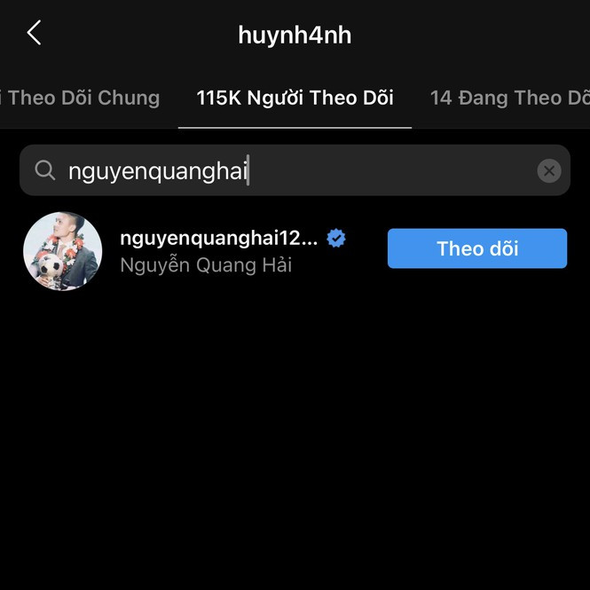 Quang Hải bỗng theo dõi lại bạn gái cũ Huỳnh Anh trên Instagram. Quang Hải tiếp tục có động thái mới với Huỳnh Anh, dân mạng cho rằng cặp đôi đã tái hợp ảnh 2