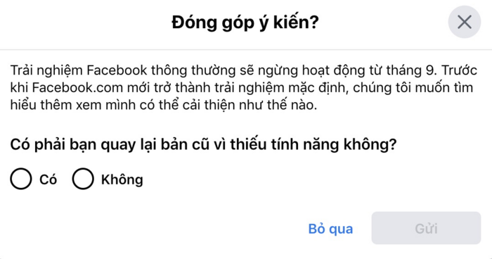 Facebook đã gửi thông báo sẽ chính thức khai tử giao diện cũ vào tháng 9 tới. (Ảnh: Vũ Quân) Chú ý: Facebook sẽ có thay đổi lớn trong tháng 9 tới, bất kể người dùng có thích hay không ảnh 4